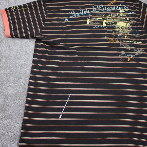 Artful Dodger Cutter Lads Polo Shirt NWT Mens 3XL Black/Orange Graphic Print S/S - Picture 6 of 16